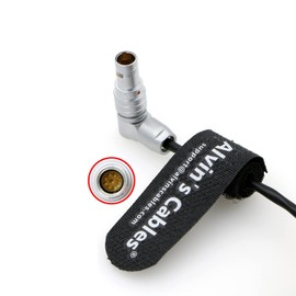 Timecode-Cable for Red Komodo Tentacle Sync 3.5mm TRS Right-Angle to Rotatable Right-Angle EXT 9-Pin Male 20CM| 7.87 Inches Alvin's Cables