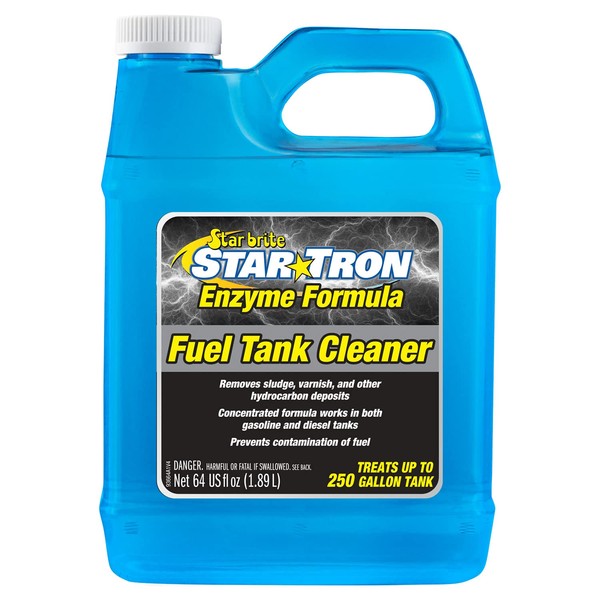 STAR BRITE Star Tron Fuel Tank Cleaner - Remove Sludge, Varnish & Other Deposits - Rejuvanate Old, Stale Fuel - Concentrated Formula Works In Gas Tanks & Diesel Tanks - 64 OZ (093664)