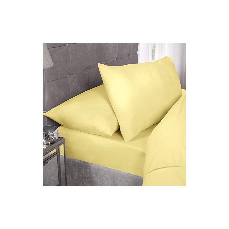 Emma Barclay 180 Thread Count Percale Pillowcase (Pair) in Lemon