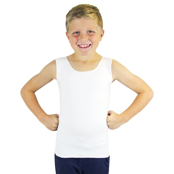 SmartKnitKIDS® Compresso-T Compression Undershirt 3 Pack - Medium - White