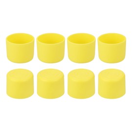 uxcell 8Pcs Chair Leg Tips Caps, 1-1/4" Inner Diameter PVC Non-Slip Feet End Caps Cover, Round Chair Leg Floor Protectors for Furniture, Yellow