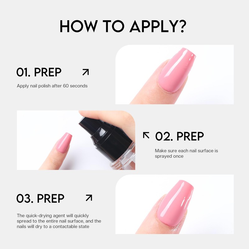 Glamonade Fast Dry Solution for Nail Polish Smoothness Air Dry