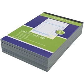 5 Pack Large Sales Order Book Receipt Invoice Duplicate Carbonless Copy 50 Sets 5.5" X 8"5