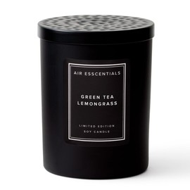 Air Esscentials Green Tea & Lemongrass Candle - Natural, Clean Scented Candle for Home | Soy Wax Blend | Revitalizing Blend of Lemongrass, Leafy Greens, Ylang Ylang | 70 Hour Burn Time | 11 oz