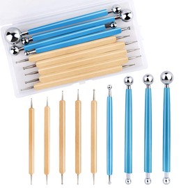 9 PCS Dotting Tools Ball Styluses with Box, Pen Dotting Tools Set for Rock Painting, Pottery Clay Modeling Embossing Nail Art