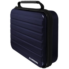 Mission Darts W245 ABS-4 | Darts Case with Metallic ABS, Dark Blue