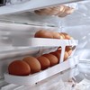 SUBORAWOS Egg Holder for Refrigerator, Automatic Rolling Egg Dispenser, Egg
