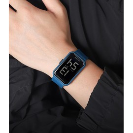 BESTKANG Digital Sports Watch Waterproof Watch Men's and Women's Leisure Digital Watch (Blue)