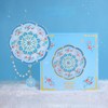 Compact Mirror, Exquisite Retro mini Travel Makeup Mirror (Blue)