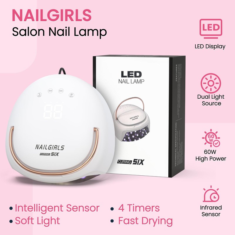 UV Nail Lamp NAILGIRLS Professional Nail Lamp Salon Fast Dryer