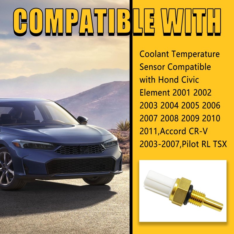 Icyhaws Engine Coolant Temperature Sensor Compatible with Honda Accord Civic