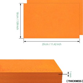 HXJDAM 16 pcs Felt Sheets, 29 cm x 18 cm Bright Orange Felt Fabric, Non-Woven Fabric for DIY Sewing, Crafts, and School Projects (7.2" X 11.6")