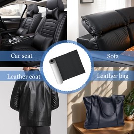 Leather Repair Tape Patch Self Adhesive, Multi Colors, Waterproof Repair Leather Tape Strong Fixing Patch Sticker for Furniture, Sofa, Car Seats, Chairs（Black，14 * 55in）