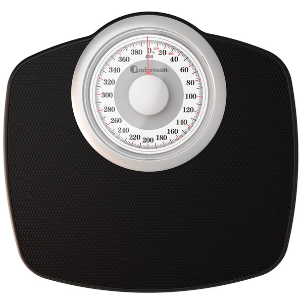 Adamson A25W Medical-Grade Scales for Body Weight - Up to 400 LB - New 2023 - Anti-Skid Rubber Surface Extra Large Numbers - High Precision Bathroom Scale Analog - Durable with 20-Year Warranty