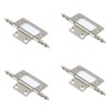Leliafleury 4Pcs Flush Door Hinges 2 Inch Cabinet Mute Hinges