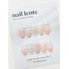 Butterfly nail glitter gradient handmade nail tip - Short Round