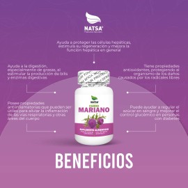 Cardo Mariano 100 Cápsulas Silimarina Potentes Propiedades Hepatoprotectoras Desintoxica Regenera Hígado Metaboliza Tus Grasas