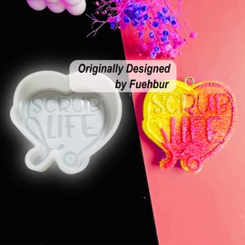 【300+ Design Optional】 Scrub Life Freshie Molds,Car Freshie Molds for Freshies,Silicone Epoxy Resin Molds for Aroma Beads,Soap,Candle,Pendant Mould Oven Safe【Upgraded Soft Material】