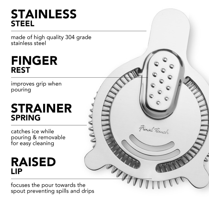 Final Touch Yarai Mixing Pitcher with Hawthorne Strainer - Elevate