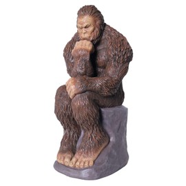 BELLA HAUS DESIGN Bigfoot Thinker Garden Statue - Yeti Decorative, Sasquatch Sculpture for Patio, Deck, Office, Outdoor- Full-Color Resin (8 Inch)