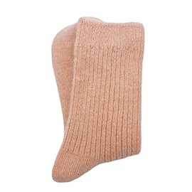 CHAO RAN Womens Winter Wool Cashmere Socks Casual Dress Warm Thicken US5-9 (Dark Pink)