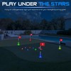 KINGTOP LED Golf Hole Lights (4-Pack) - Battery Operated, Anti-Glare