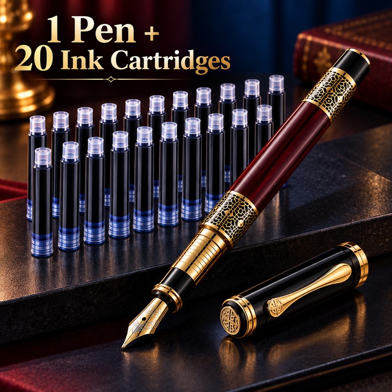 Metal Fountain Pen for Daily Writing – 0.5mm Standard Nib