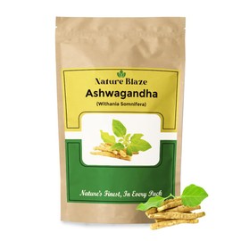 Nature Blaze Ayurvedic Indian Ashwagandha Whole 7.0 Oz (200 Gm/0.4 lb), 3.50 Ounce (Pack of 1)