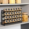 AOZITA Spice Rack Organizer for Cabinet, 28 Empty Spice Jars