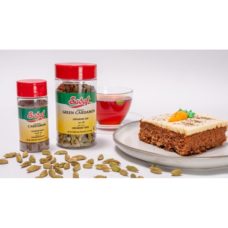 Sadaf Green Cardamom Powder - Ground Cardamom for Cooking and