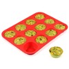 CAKETIME 12 Cups Silicone Muffin Pan - Nonstick Cupcake Pan