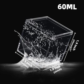 Small Acrylic Box Clear Acrylic Display Box Plastick Square Cube 2 Packs Acrylic Gift Box with Lid Party Favor Gifts Boxes Jewelry Storage Boxes Organize Containers