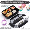 QQKO Bento Box for Kids Adults, School Toddler Lunch Box