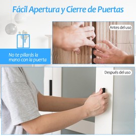 Juego de 8 Tiradores para Cajones(150 mm), Tirador de Puerta de Mueble Ocultas, Mejora la Seguridad y Evita Colisiones, Ideal Para Cocinas, Dormitorios, Cajones, Armarios, Roperos