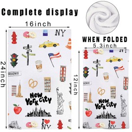 JNIAP New York Kitchen Towel New York Kitchen Decor New York City Skyline Gifts New York Icon Kitchen Hand Towel (New York City kt)
