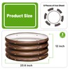 SnugNiture 3 Pcs 2x2x1ft Round Galvanized Raised Garden Bed Kit