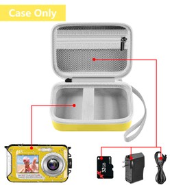 Leayjeen - Funda resistente e impermeable para cámara digital compatible con HICSHON/Trsunow/YISENCE/EUXOR/Yiffecal/ZNIARAKL/QUNVAL, 2.7K submarino Full HD - Amarillo (solo carcasa)