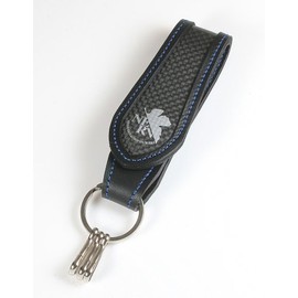 Rebuild of Evangelion NERV Carbon Key Chain Blue