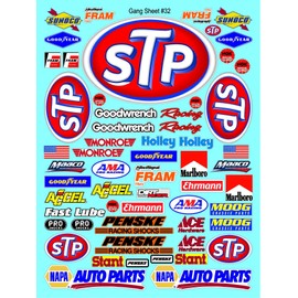 Generic Monroe - Sticker Gang Sheet 32-1/10 Scale White Vinyl R/C Model Decal Sticker Sheet Radio Control Lexan Body - Decorate Your R/c Cars, Boats, Trucks Along with Any Other Scale Model Kit.