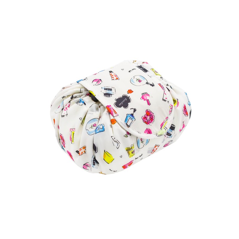 Lazy Cosmetic Bag, ONEGenug Makeup Bag, Drawstring Design One-Step Organizer,