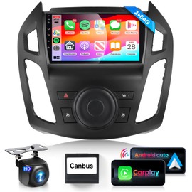2G 64G Car Radio for Ford Transit 2014 2015 Stereo with Wireless Carplay Android Auto 9 inch 1080P HD Touchscreen Canbus Bluetooth FM/RDS GPS HiFi WiFi Mirror Link Backup Camera External MIC
