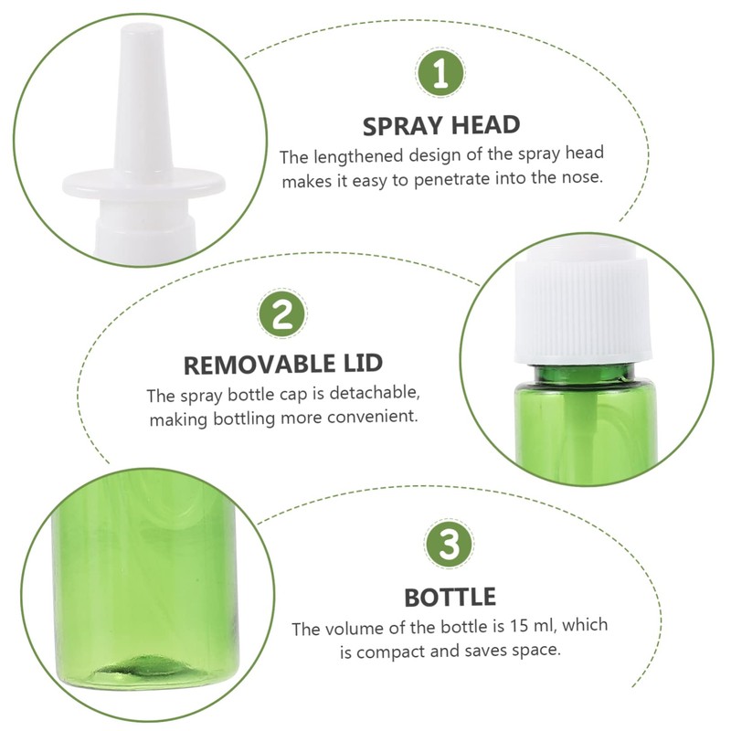 IWOWHERO 15ml Bottles Set Leakproof Travel Bottles Fine Mist Containers