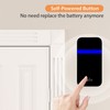 Wireless Doorbell Self-Powered Doorbell Button Kit 4-Speed Adjustable Volume with