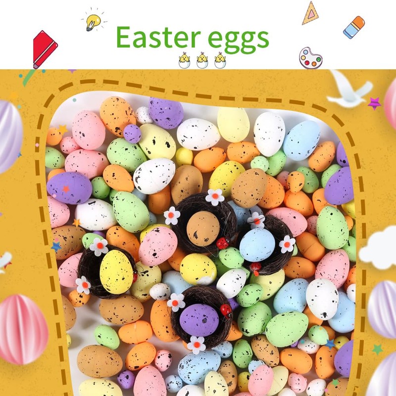 BrightGlow 18 mm Foam Easter Eggs, Pack of 100 Easter