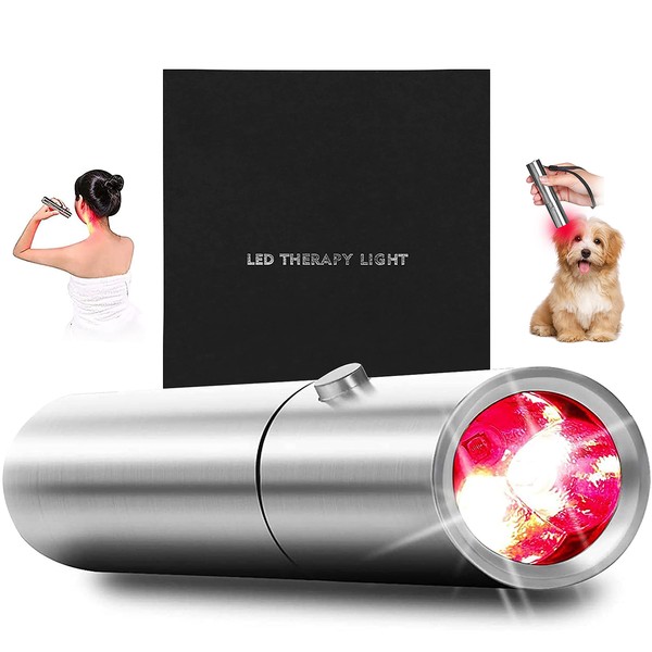 MUSEWISH Red Light Therapy Device Torch Powerful Infrared Light Therapy Red Light Therapy for Body & Face Natural Pain Relief for Neck Shoulder Knees Joint Muscle Near Infrared Light 630nm 660nm 850nm