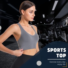 WIRIST Sports Bra, Workout Tops for Women, Medium Impact Strappy Padded Sports Bras for Women High Support