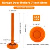 EXERAUO 7" Long Stem Garage Door Rollers 10 Pack -