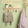 MOROBOR 10pcs Wood Wall Hooks, Decorative Wooden Hooks, Screw-On Solid