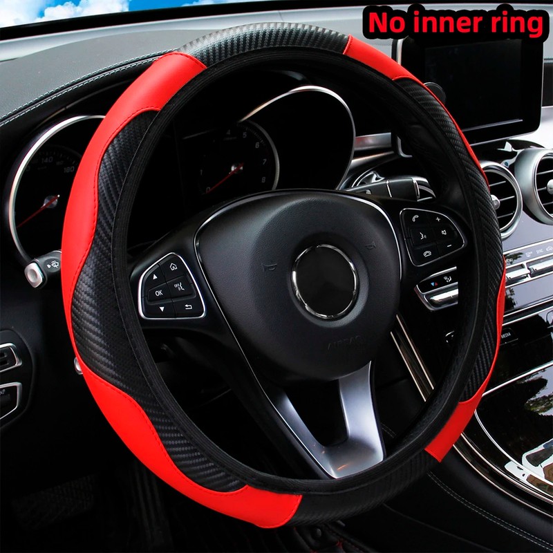 Car Steering Wheel Cover for 14.5–15 Inch Wheels – PU