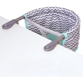 Adora Portable Table Zig Zag Feeding Seat in Teal Pattern Design For Dolls, Neutral, Model:217603